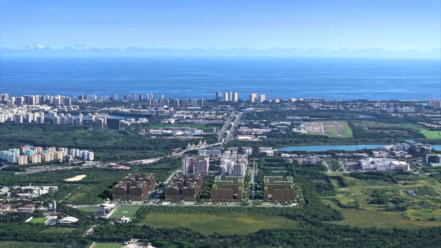 Vista aérea da região