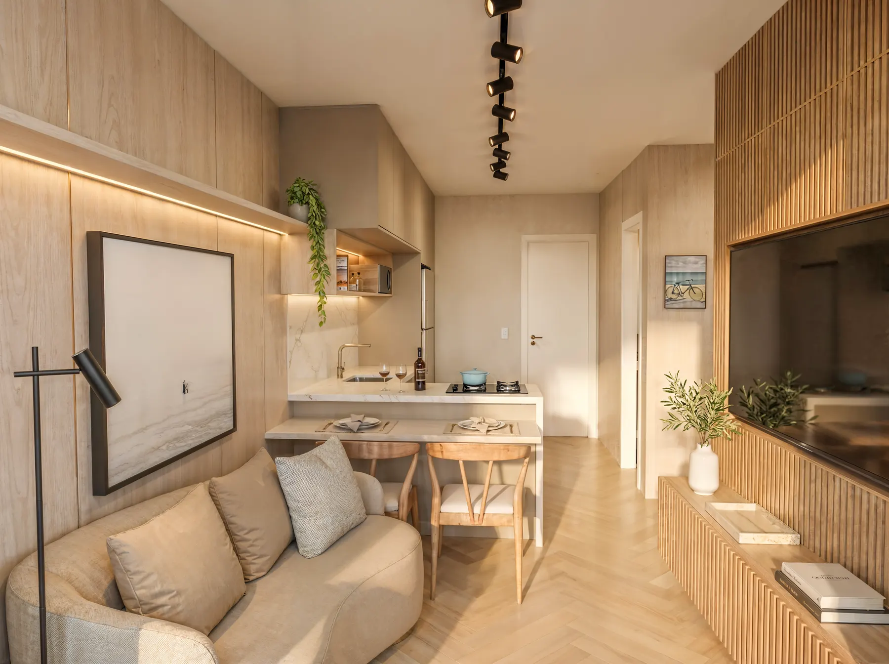 Apartamento decorado sala