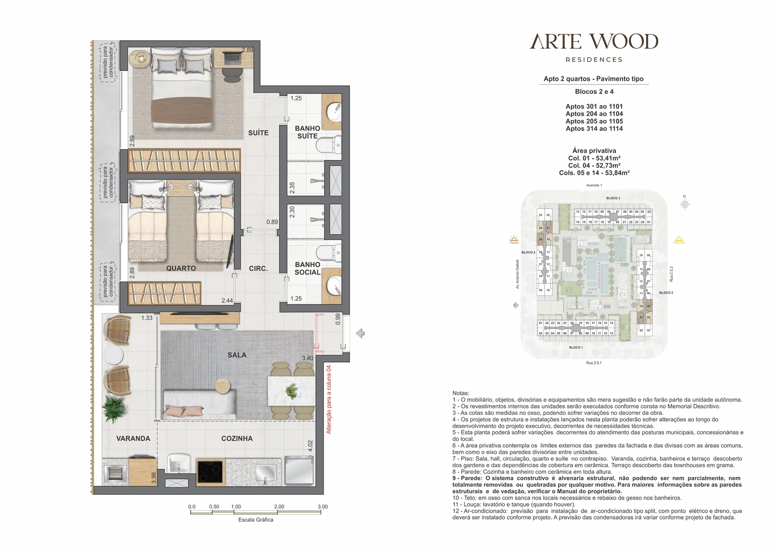 Planta tipo Arte Wood