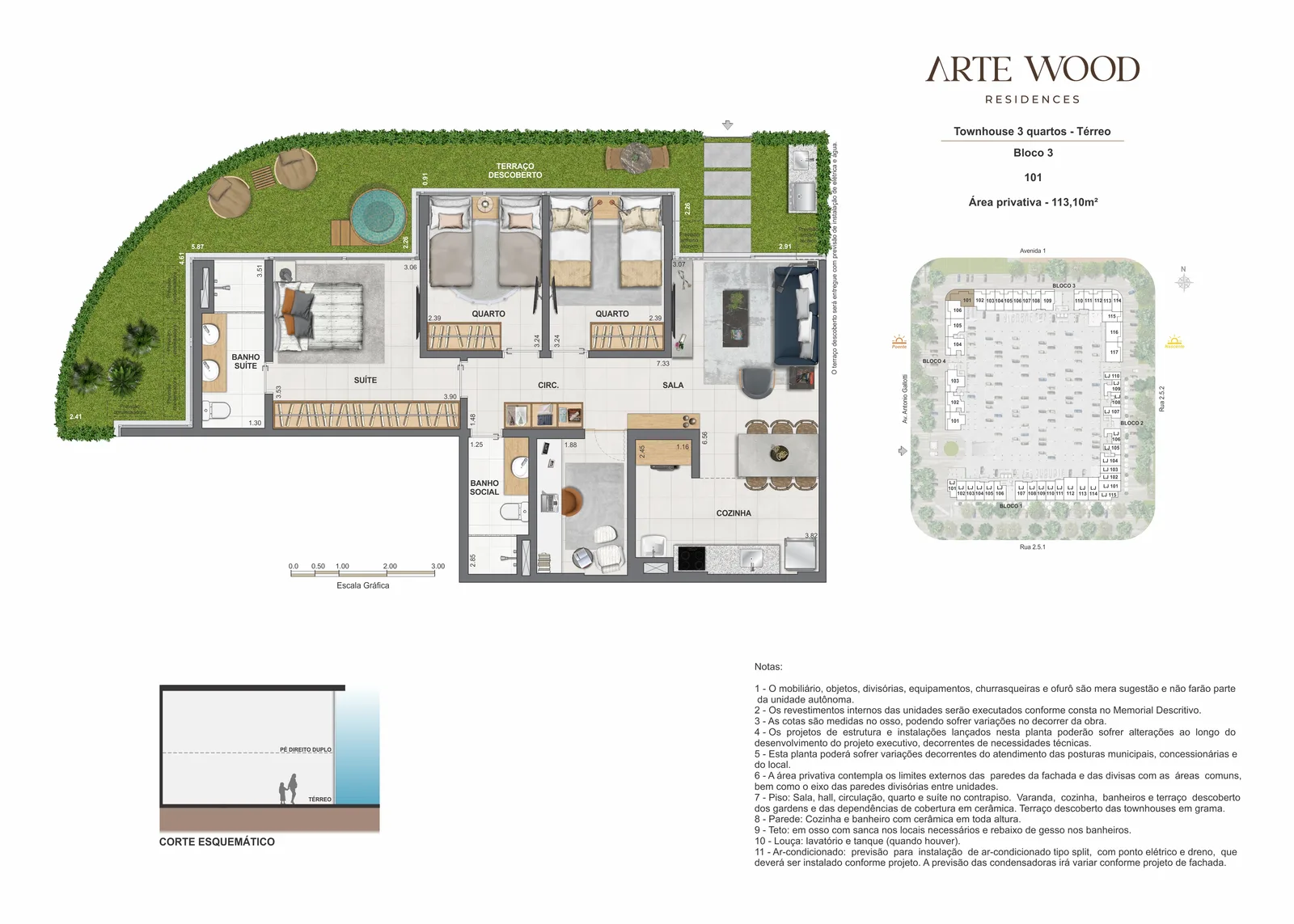 Planta townhouse Arte Wood