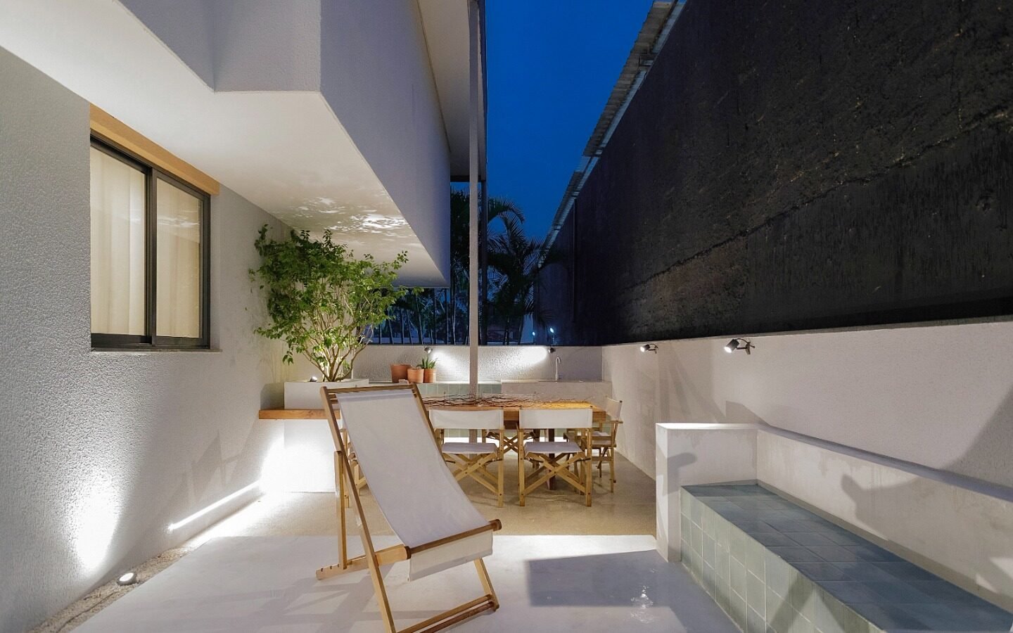 Área externa de apartamento garden