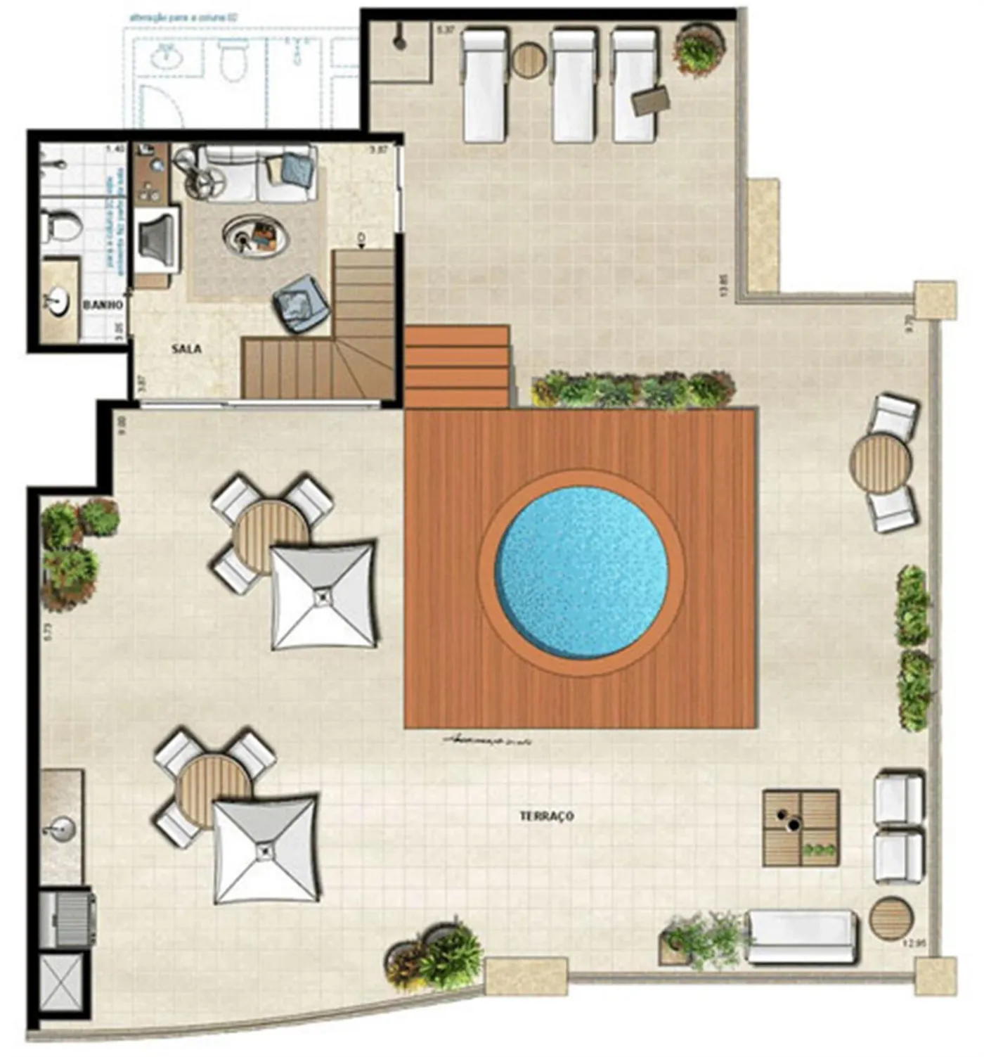 Planta do Atmosfera Condominium Park