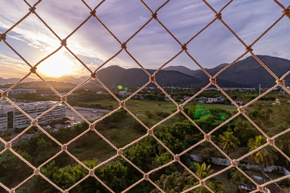 Pôr do sol visto da varanda