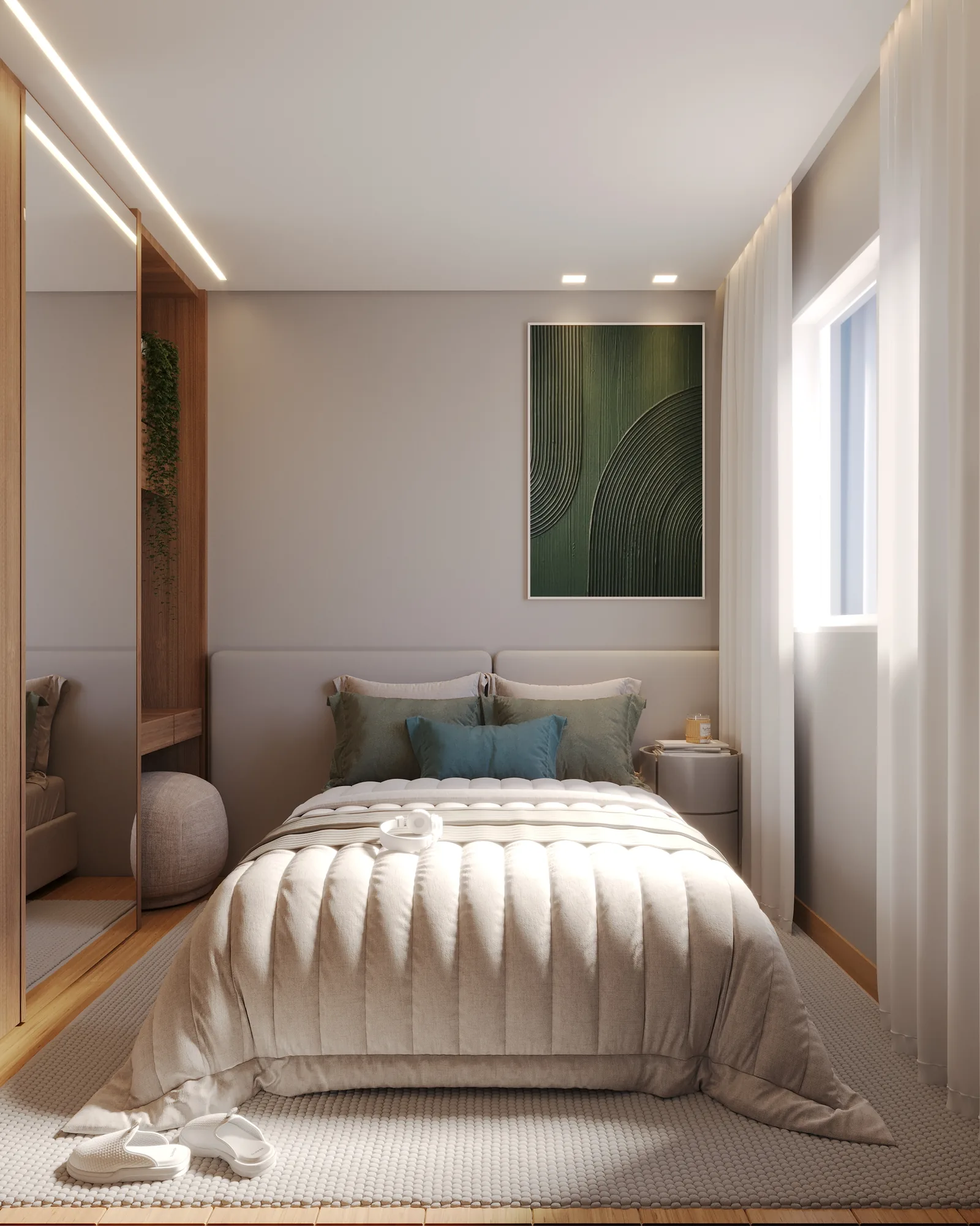 Quarto decorado Beat Residencial