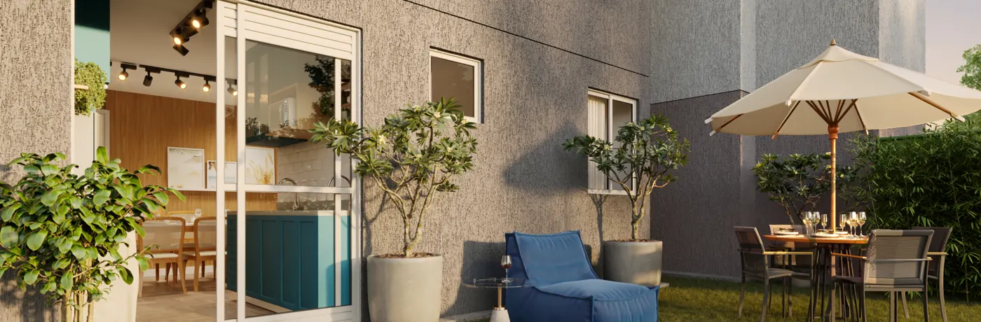 Apartamento garden com quintal no Bosque Jacarepaguá
