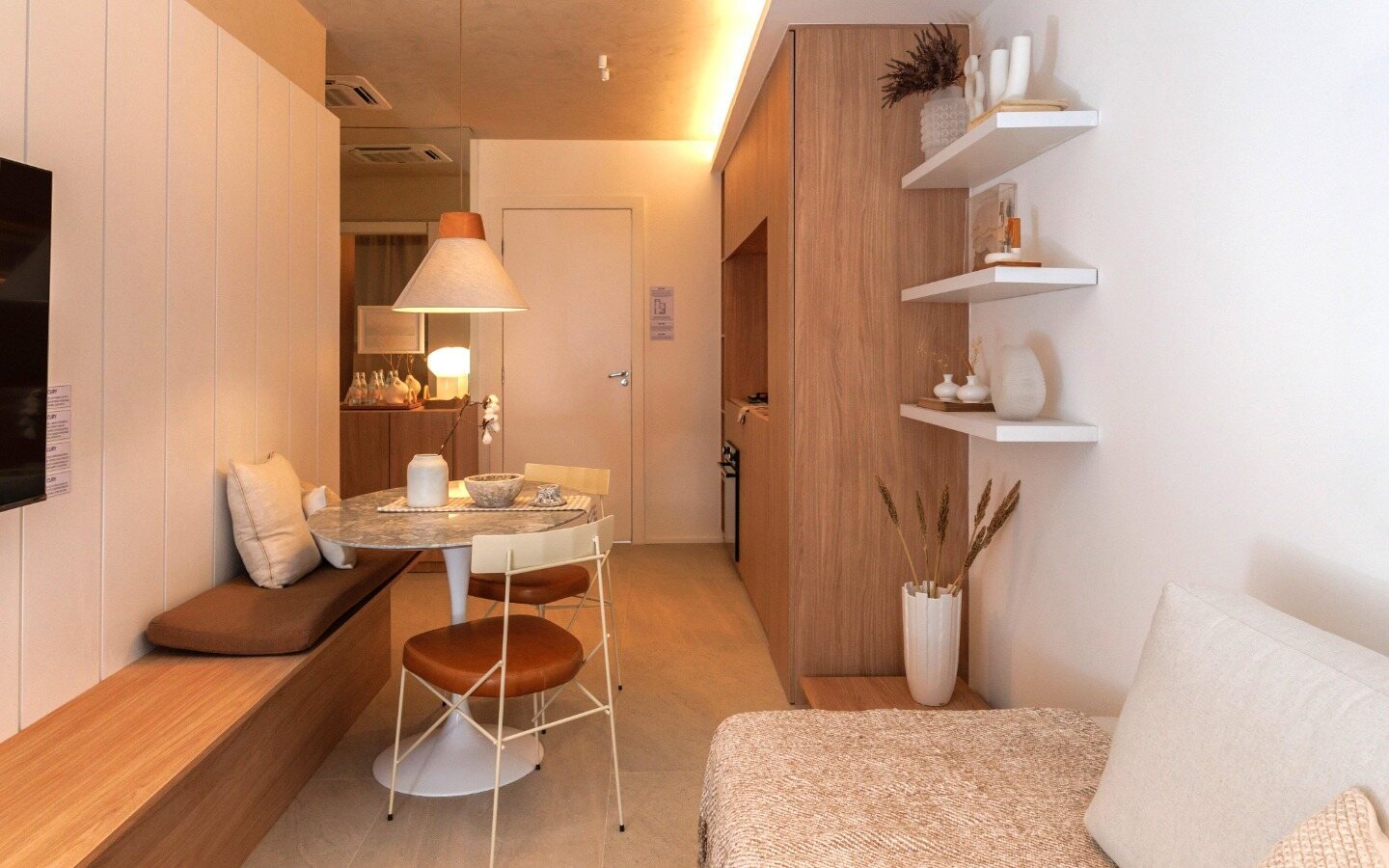 Ambiente do studio decorado