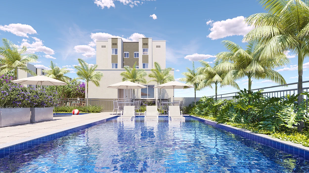 Piscina adulto com deck molhado - Conquista Florianopolis Direcional