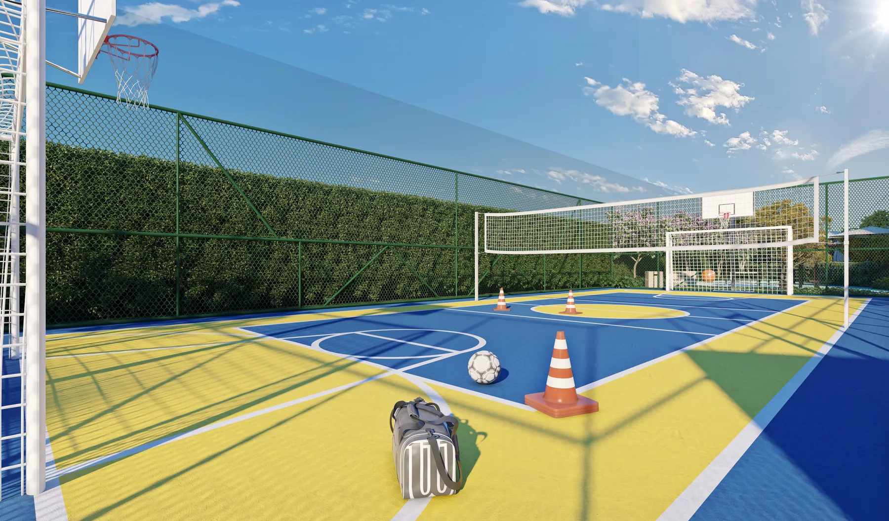 Quadra de esportes do Conquista Norte Club - Direcional Rio de Janeiro