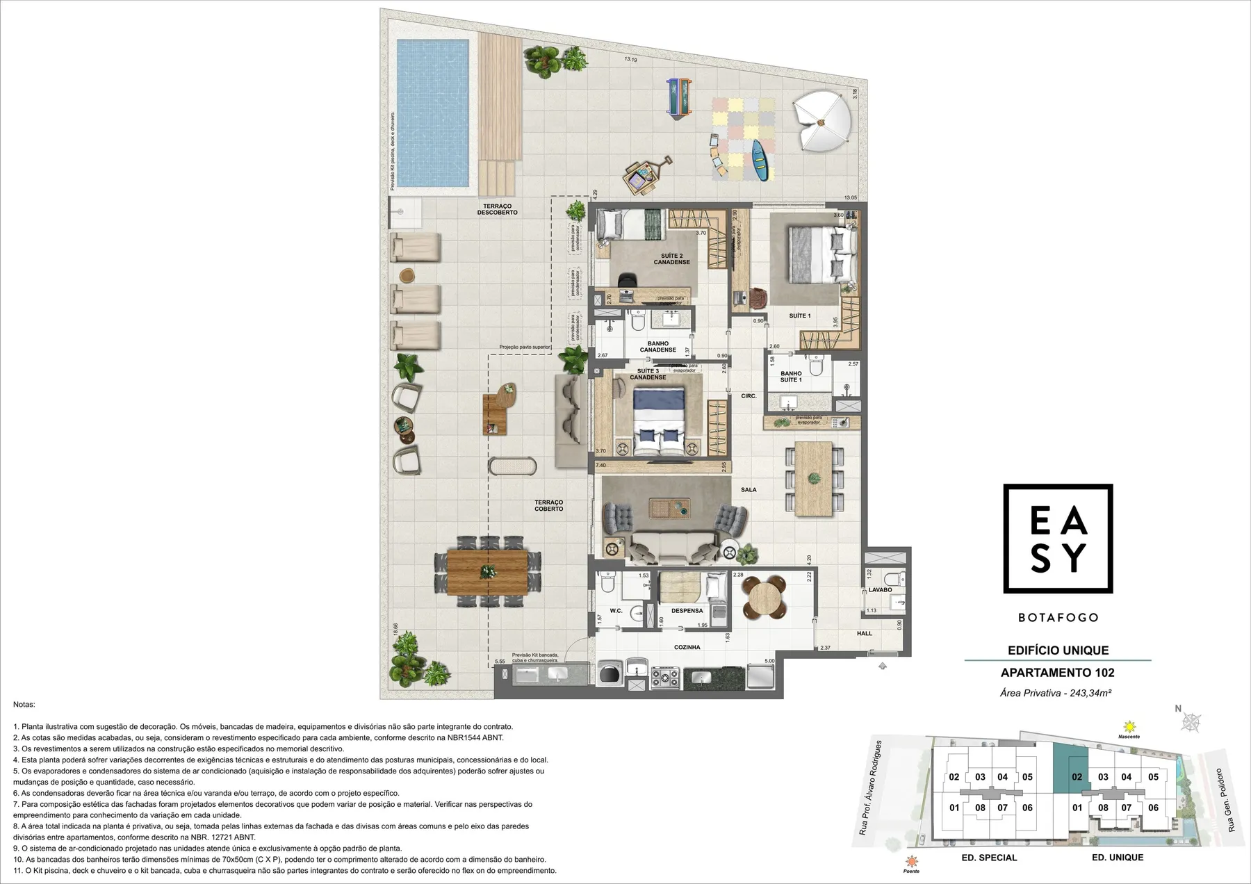 Planta do Easy Botafogo: Planta 8