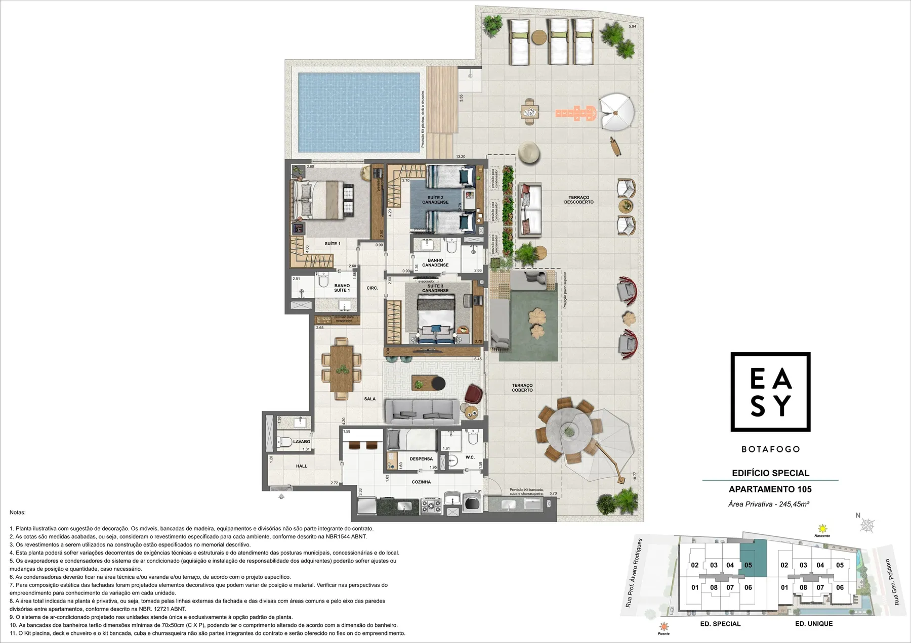 Planta do Easy Botafogo: Planta 16