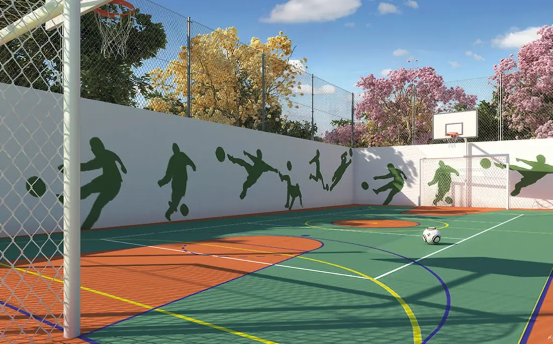 Quadra poliesportiva do Expand Residences