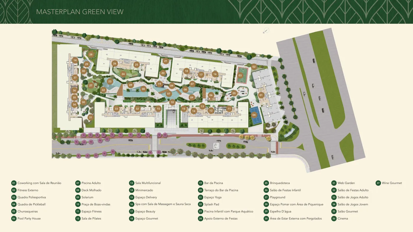Planta do Green View Barra