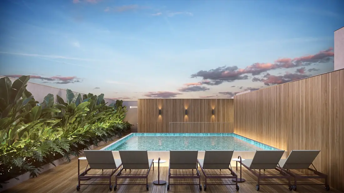 Bar da piscina horizonte do Guilhem Mozak Residencial