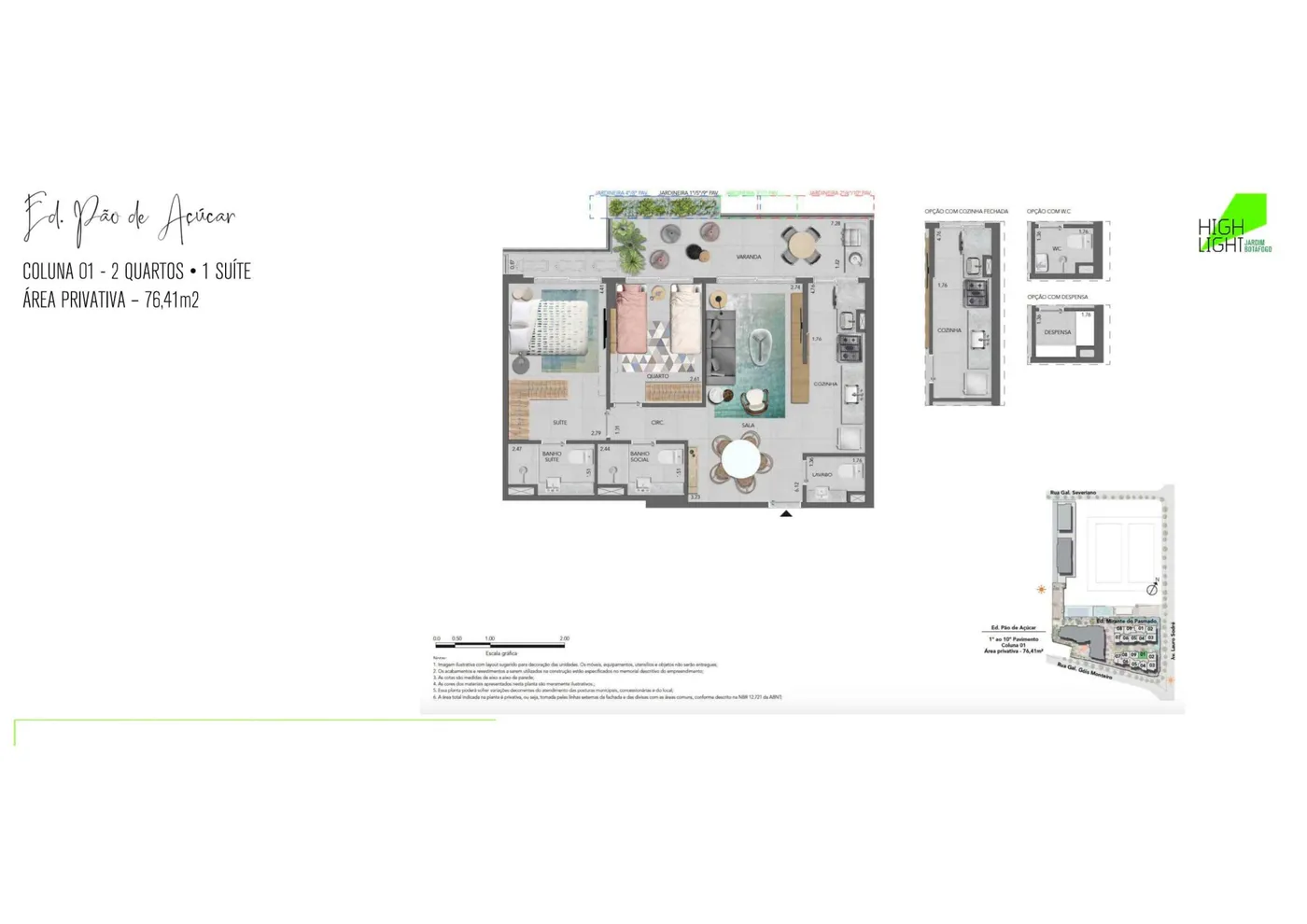 Planta do Highlight Botafogo
