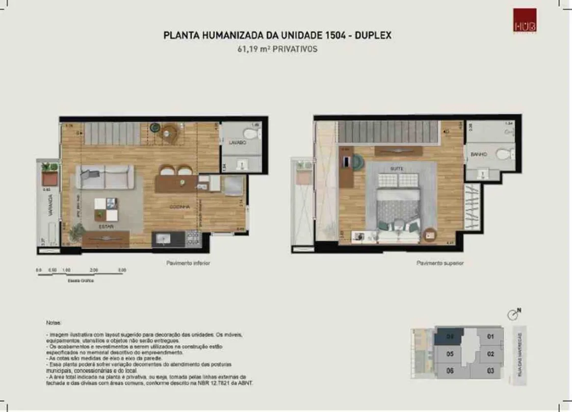 Planta do Hub Co-Living Rua das Marrecas Opportunity