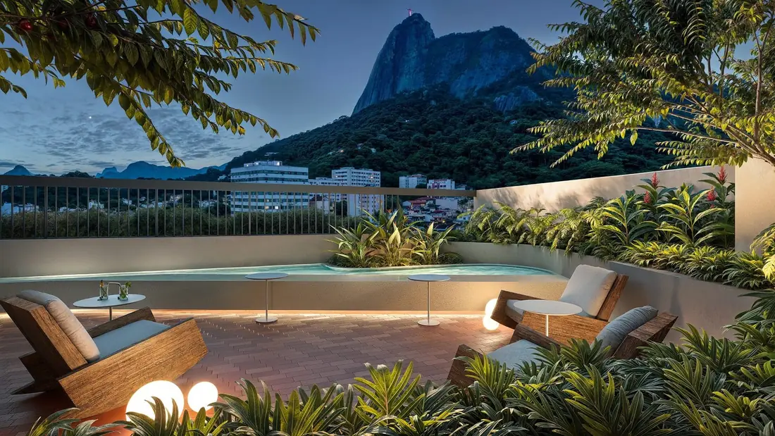 Piscina no terraço do H.U.M Humaitá