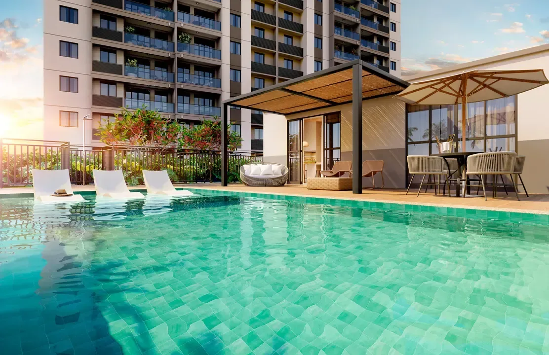 Piscina com raia do Ilhamar Beach & Home