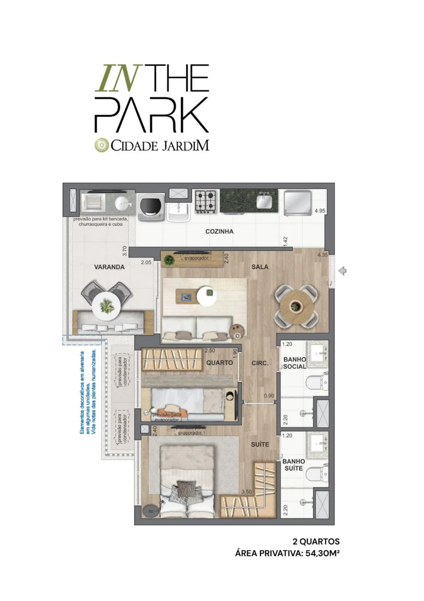 Planta do In The Park Cidade Jardim
