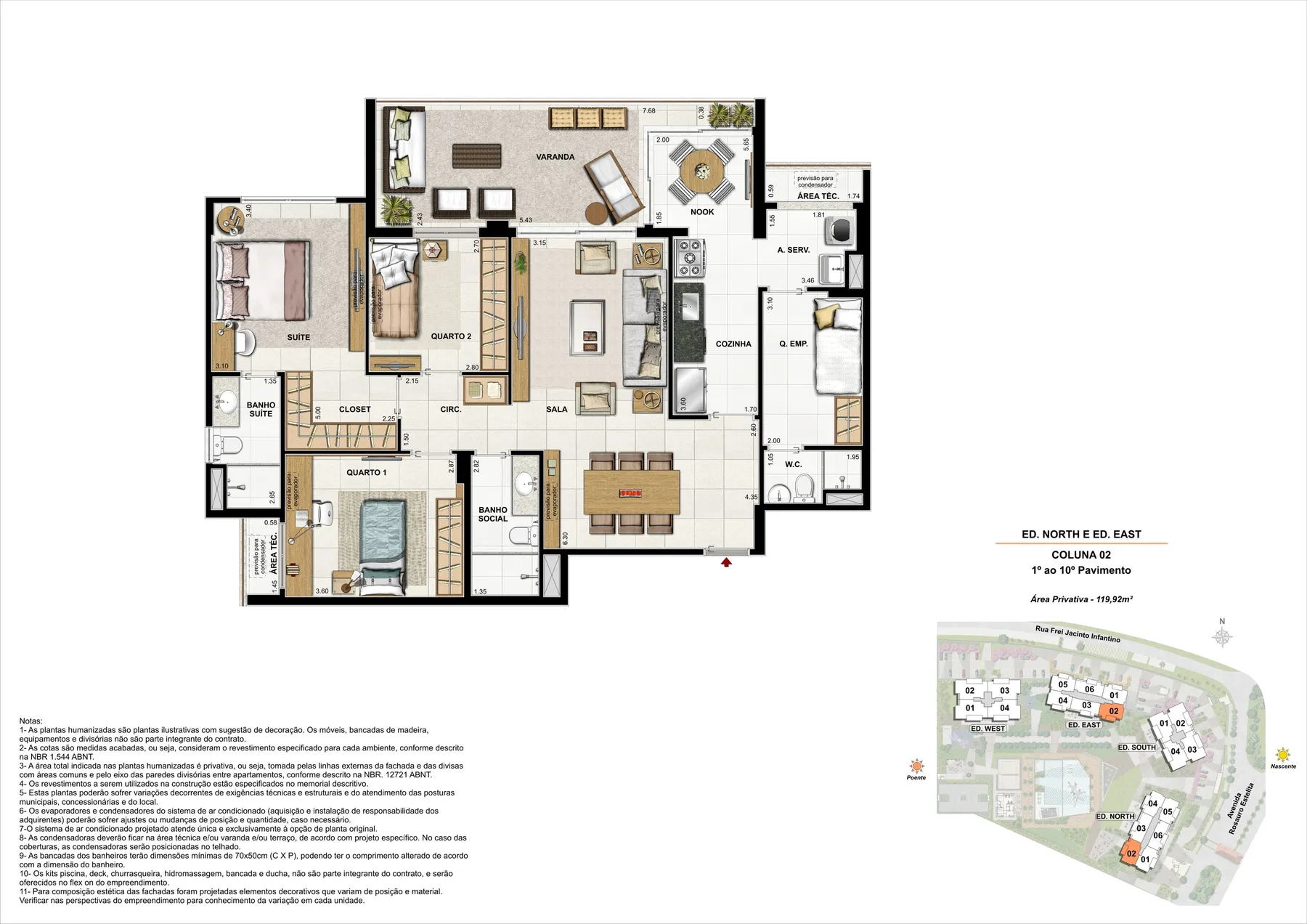 Planta do Latitud: Ed. North e Ed. East coluna 02