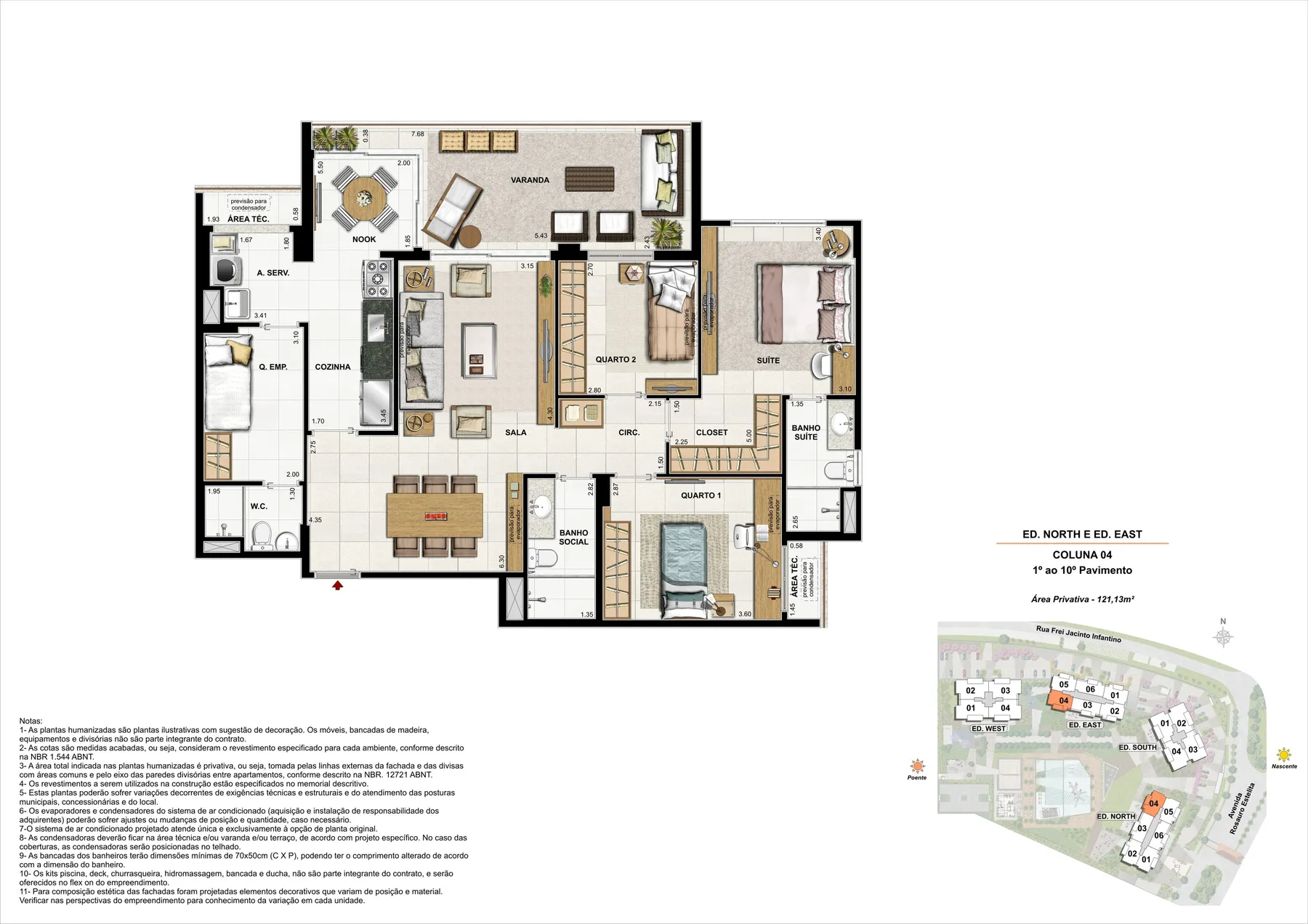 Planta do Latitud: Ed. North e Ed. East coluna 04