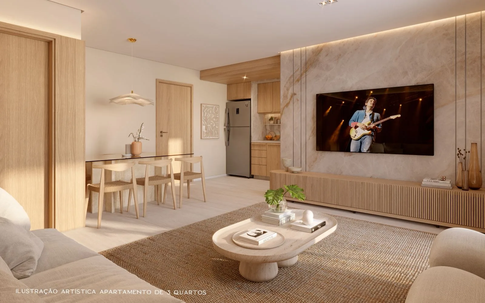 Decorado 3 quartos do Living Wellness