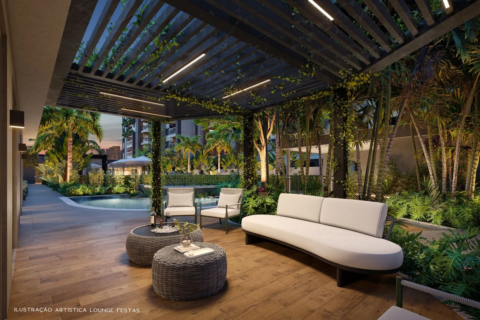 Lounge festas do Living Wellness