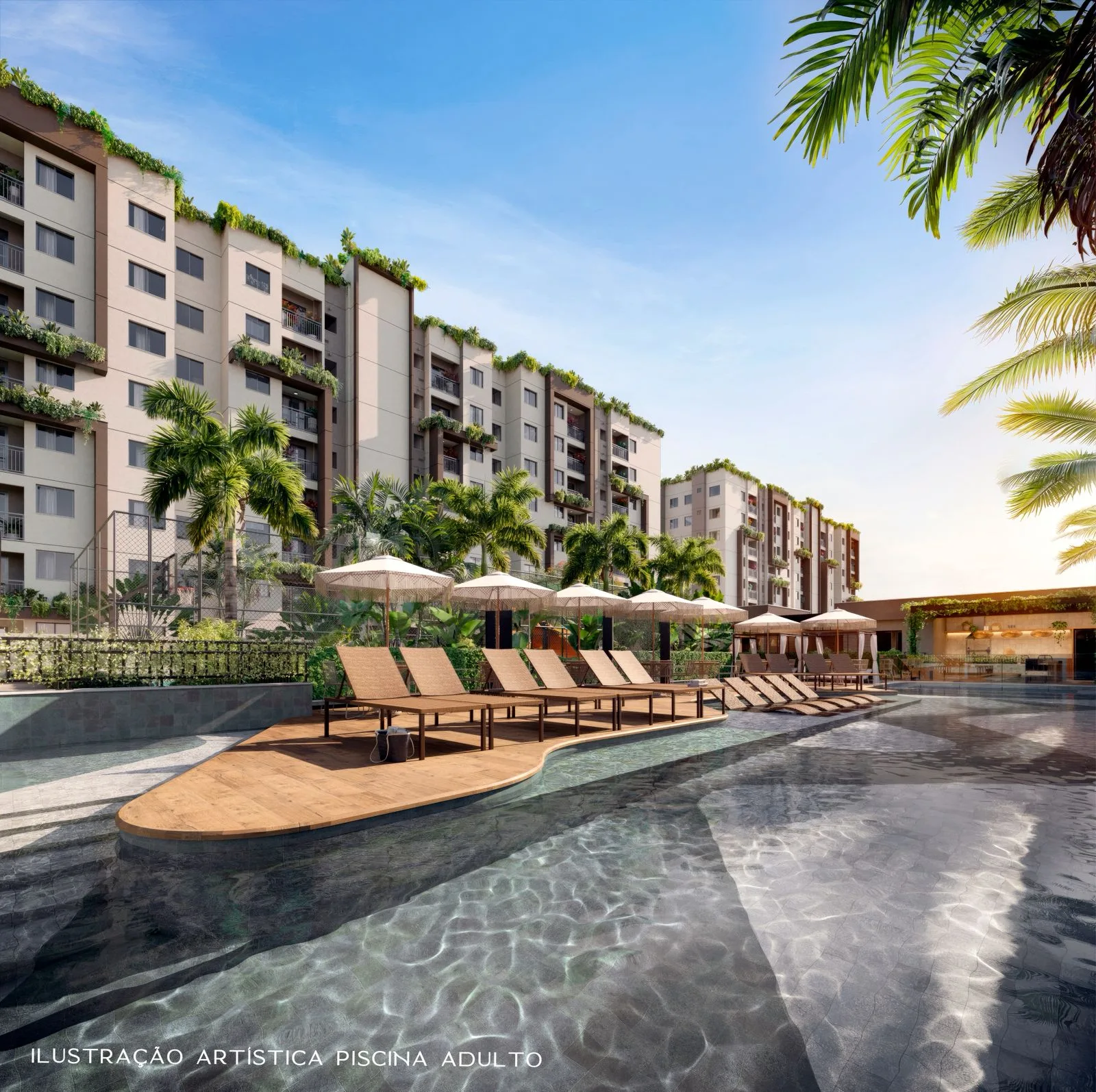 Piscina adulto do Living Wellness Grajaú