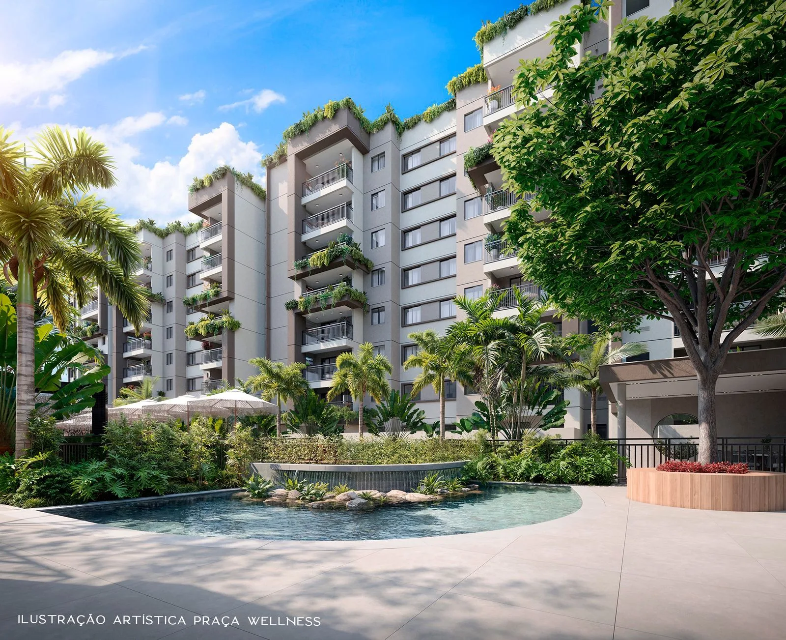 Praça wellness do Living Wellness