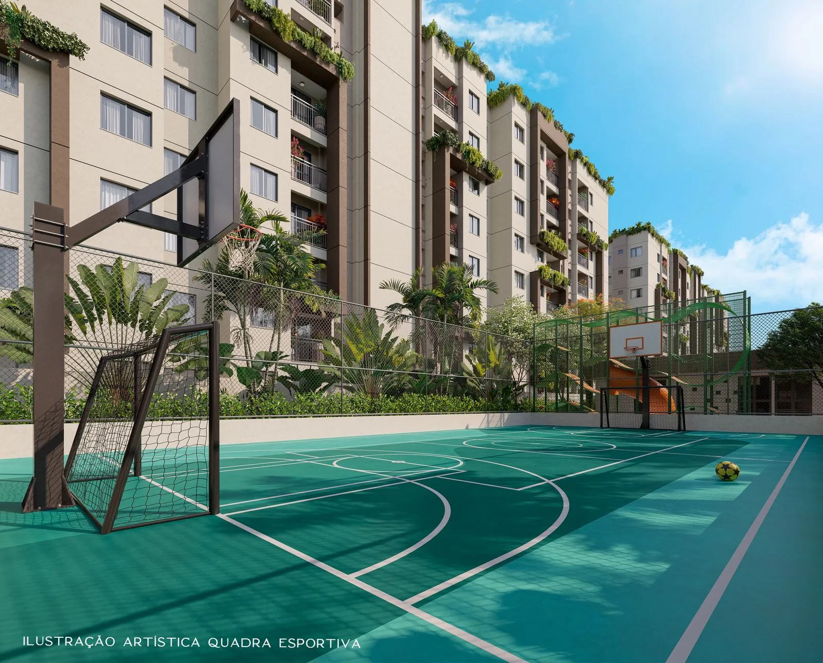 Quadra esportiva do Living Wellness