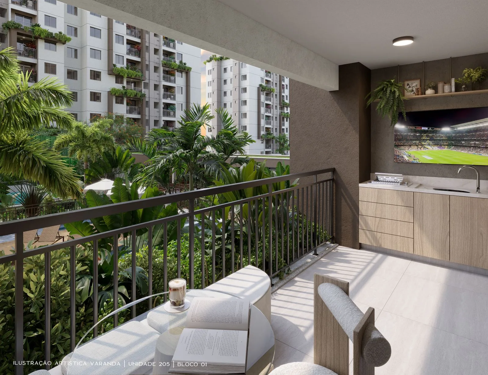 Varanda do apartamento Living Wellness