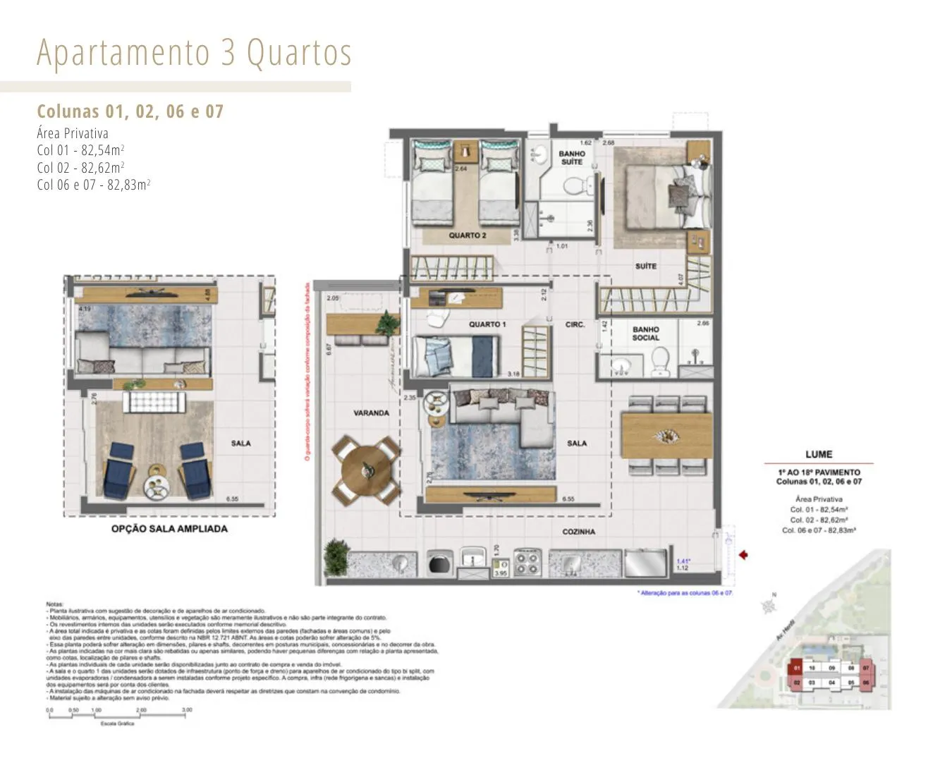 Planta do Lume Residencial Barra Bonita