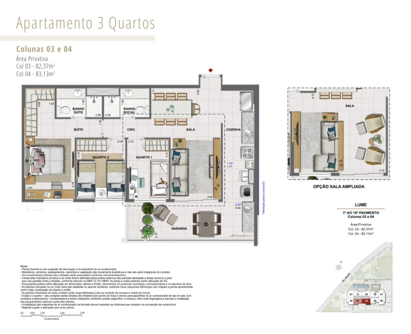 Planta do Lume Residencial Barra Bonita