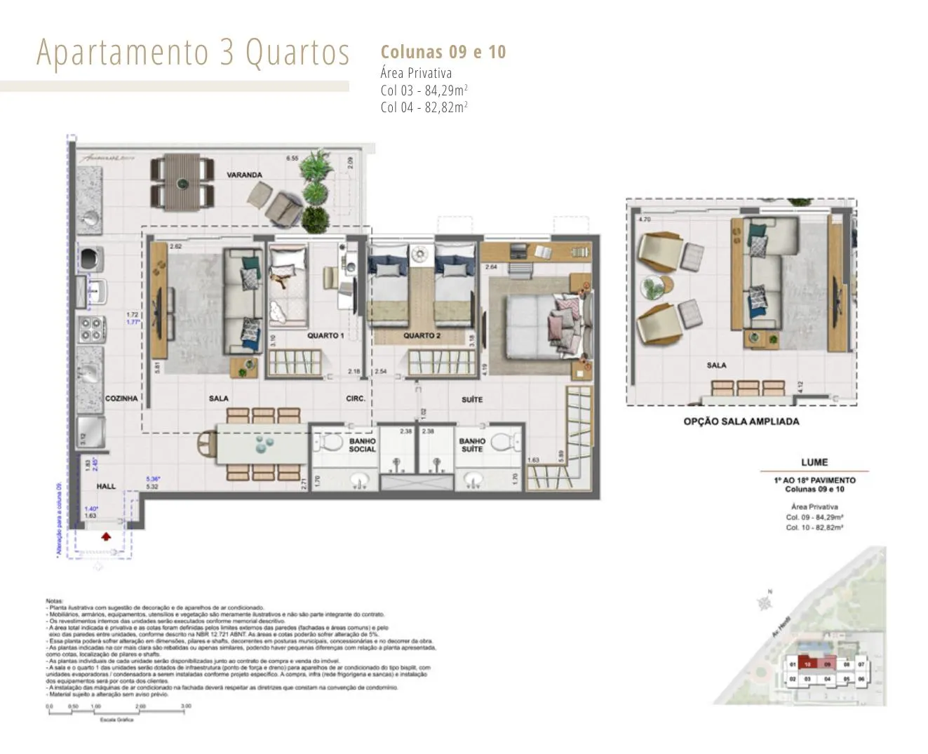 Planta do Lume Residencial Barra Bonita