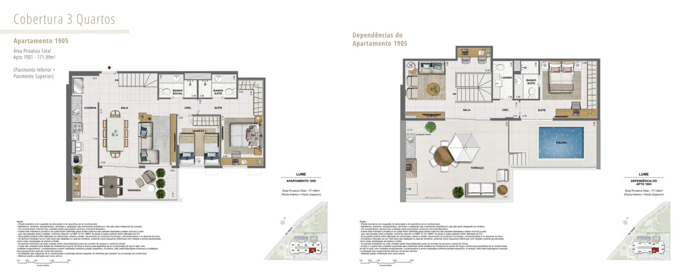 Planta do Lume Residencial Barra Bonita