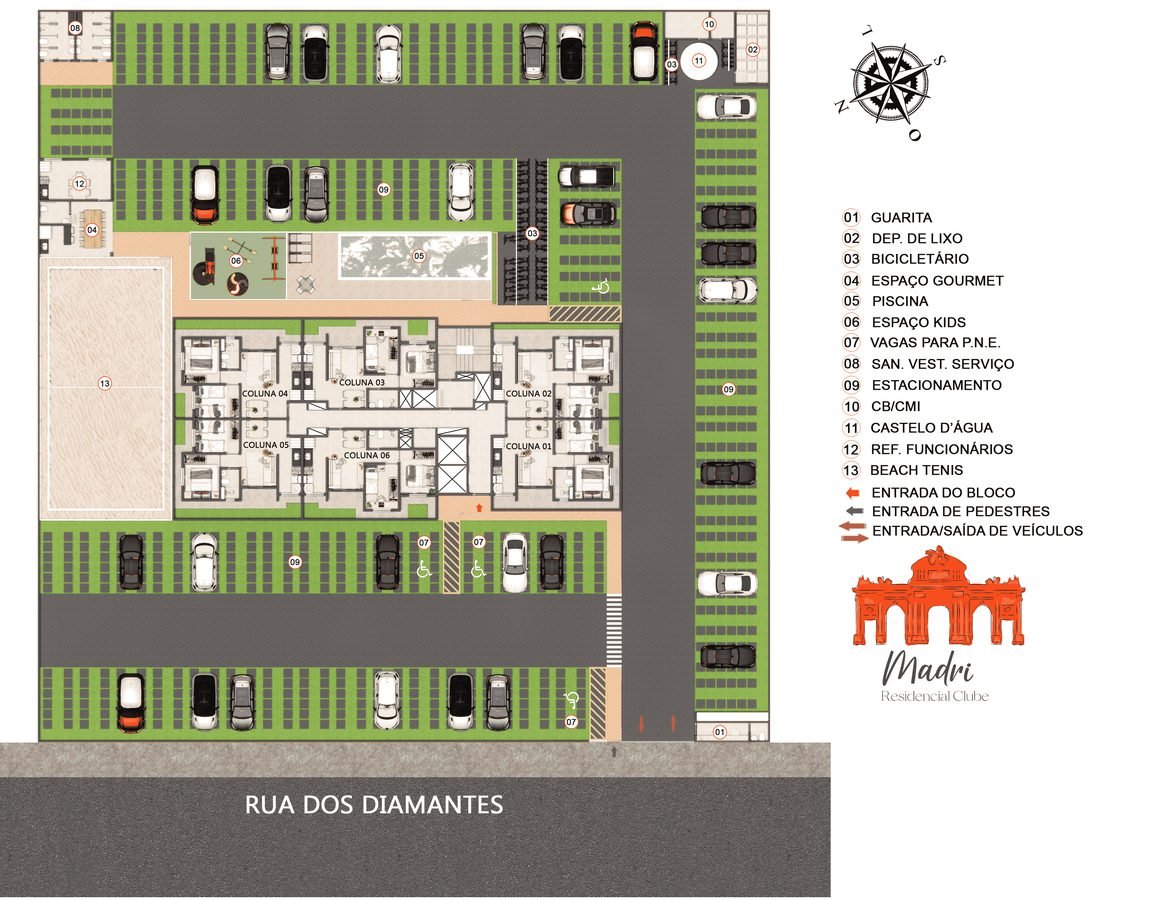 Planta padrão do Madri Residencial Clube