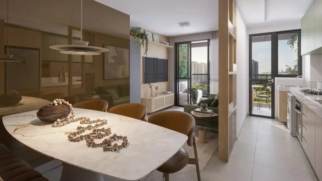 Living decorado - Marine Barra Residence