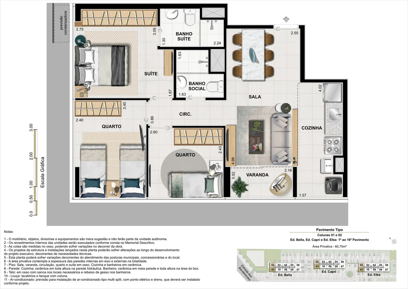 Planta colunas 1 e 2 do Murano