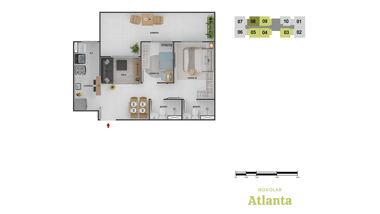 Planta do Novolar Atlanta