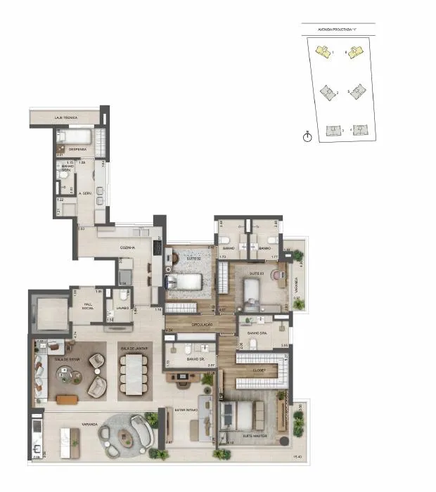 Planta do Oceana Golf