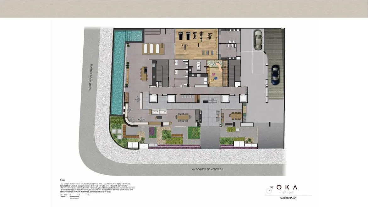 Planta do OKA Residence Lagoa