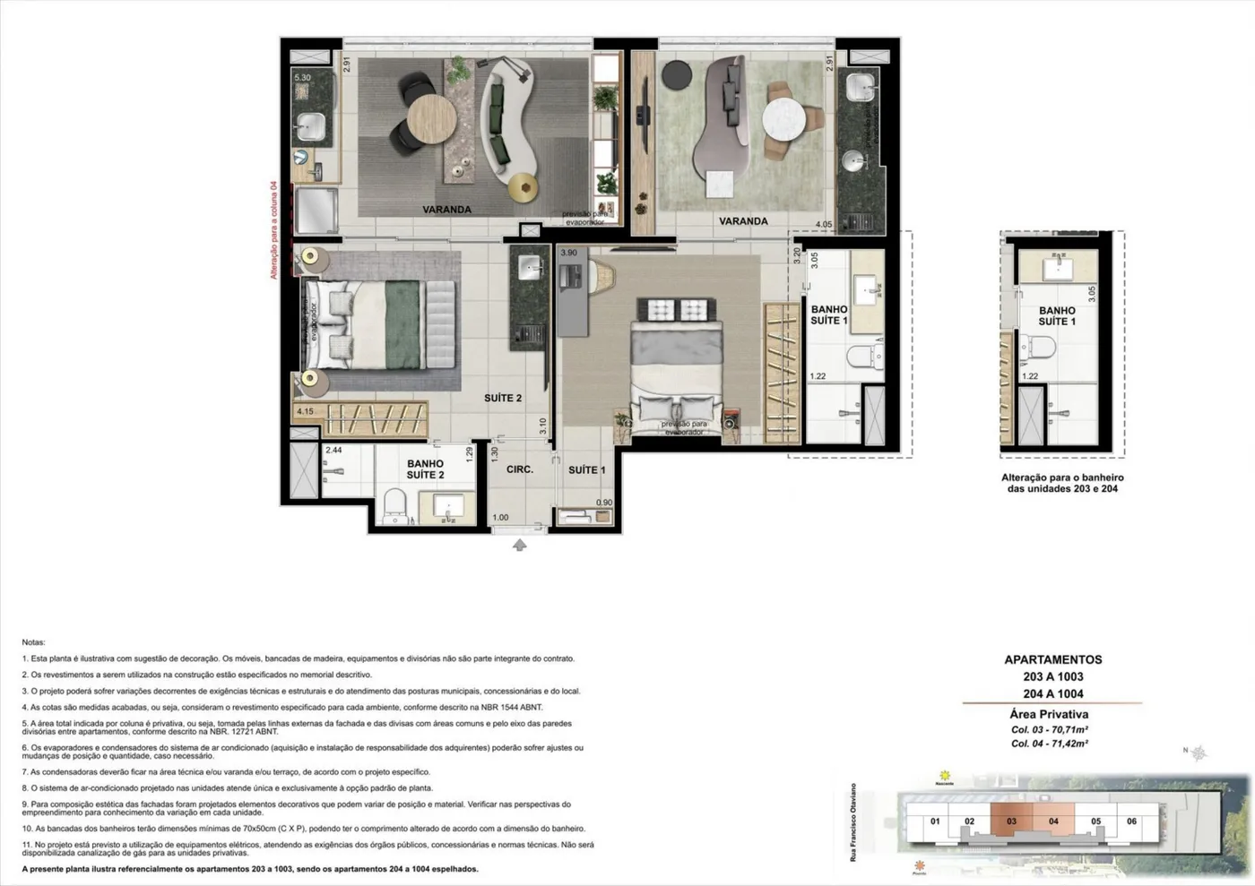 Planta do On The Sea Arpoador