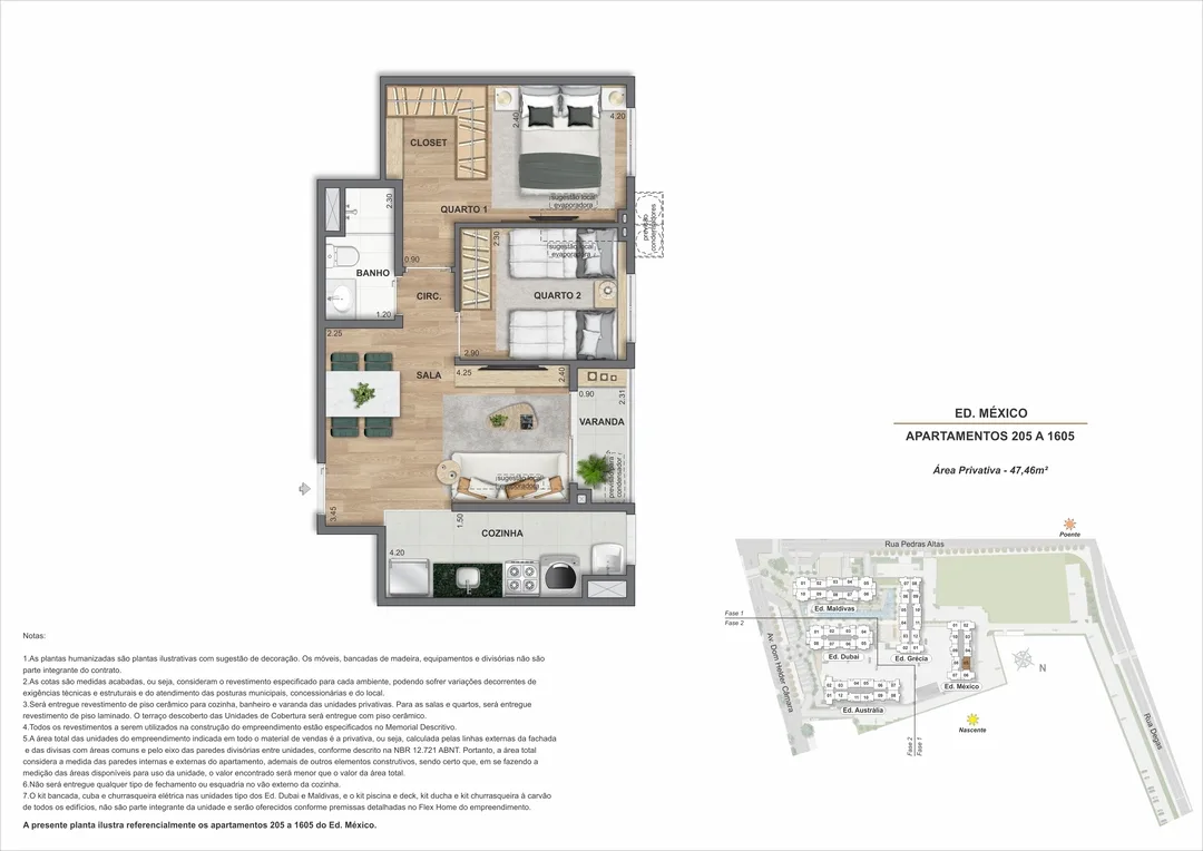 Planta 2 quartos Only by Living Cachambi