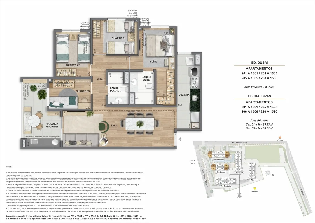 Planta 4 quartos Only by Living Cachambi