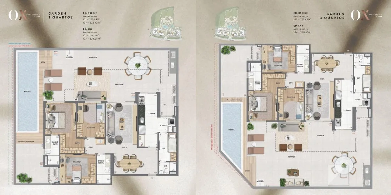 Planta do OX Park Design by EDSA