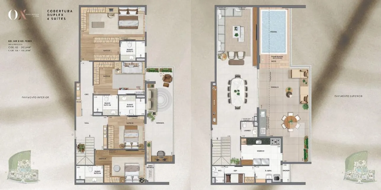 Planta do OX Park Design by EDSA