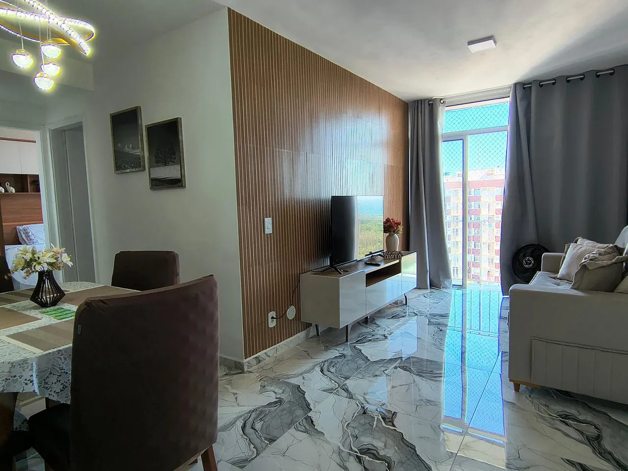 2 quartos, unidade de 60 m² do Pontões