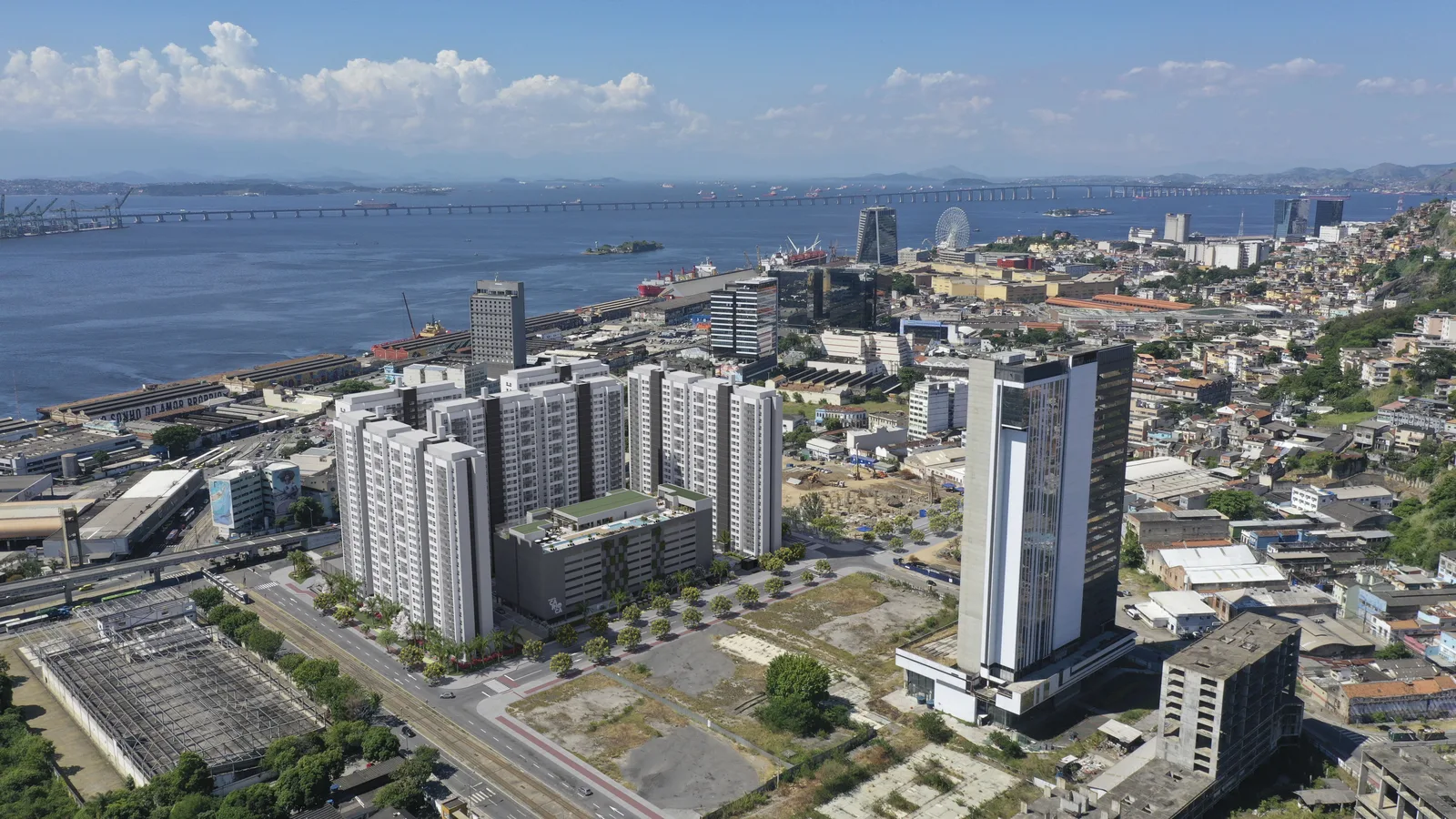 Vista aérea da Região Portuária