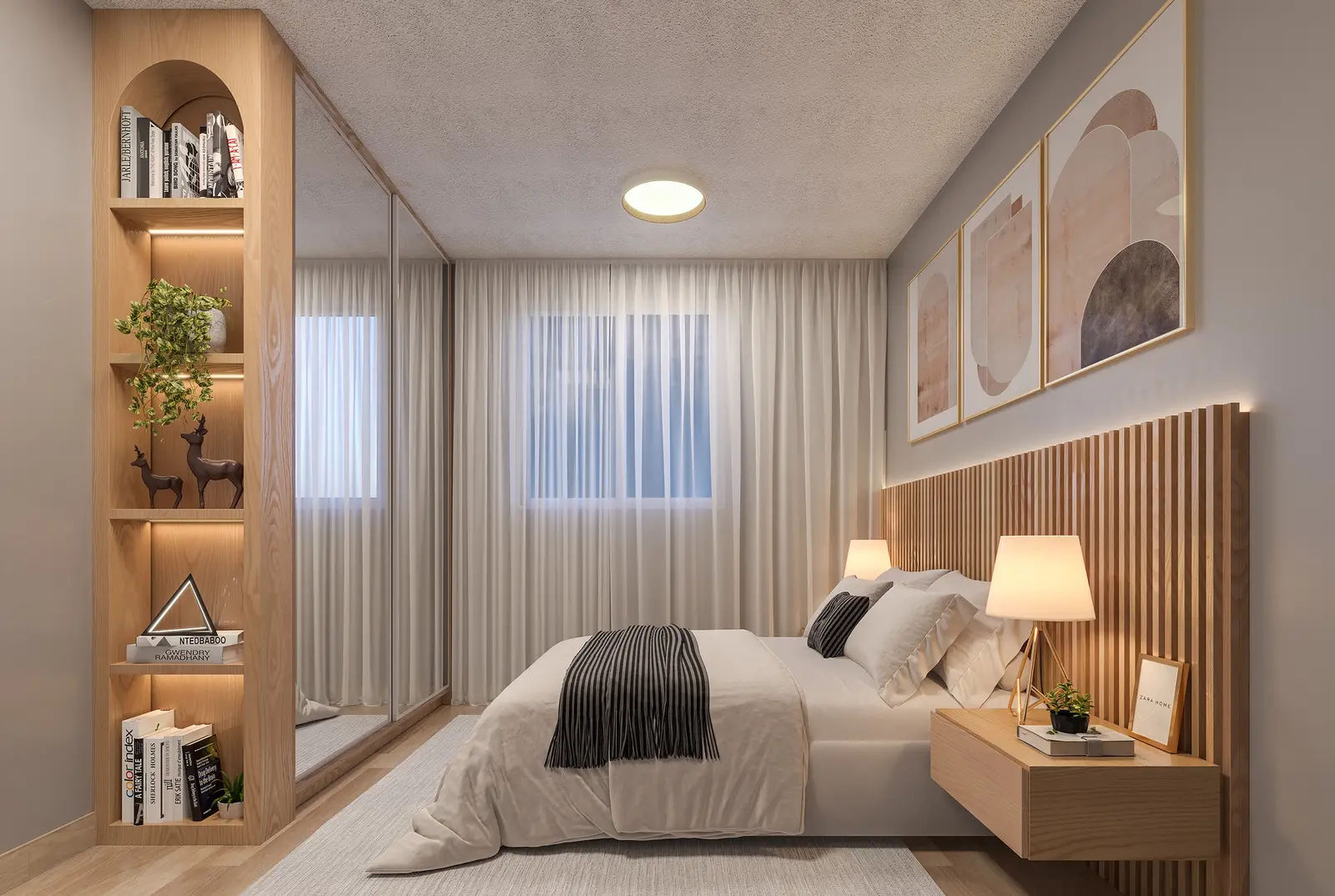 Quarto casal do Residencial Ipe Amarelo