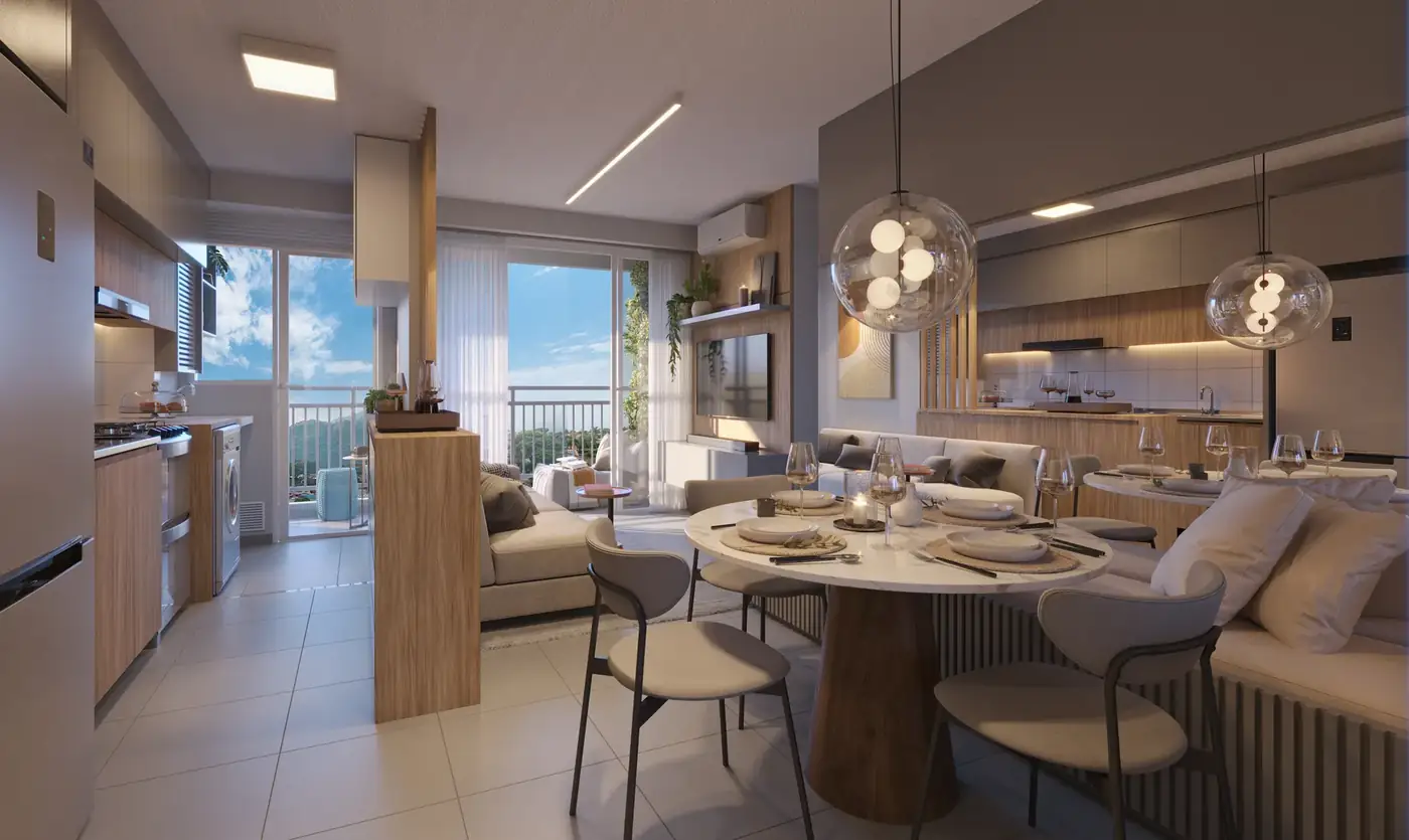 Apartamento decorado do Residencial Laranjeiras