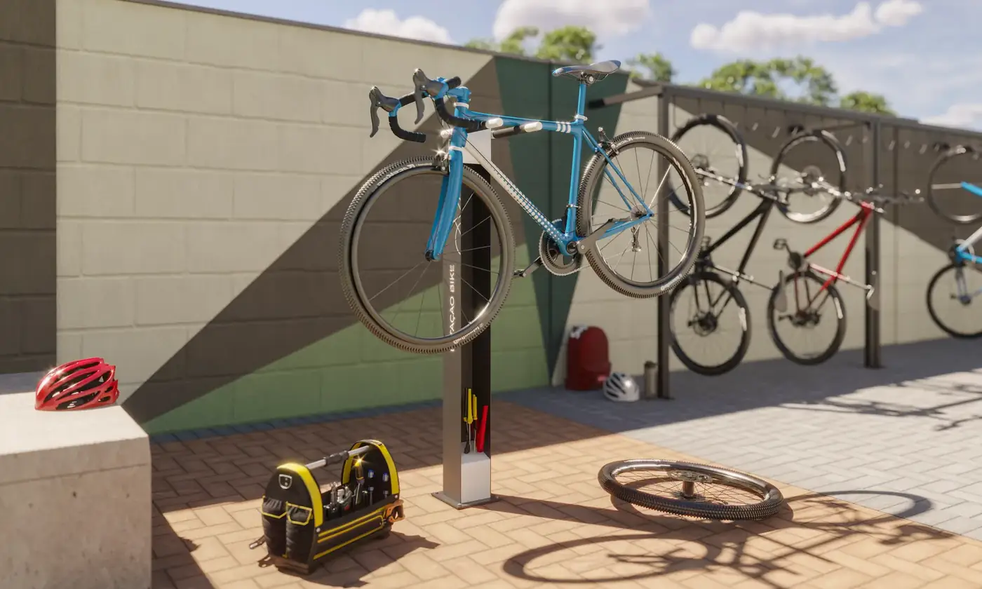 Estacao de bike do Residencial Laranjeiras